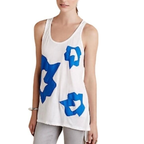 Anthropologie Left Of Center Abstract Tank Top Small - Picture 1 of 10
